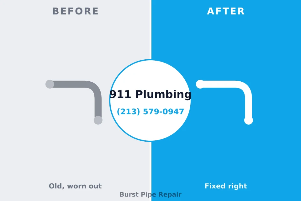 Before and after: plumbing company Dormont, PA